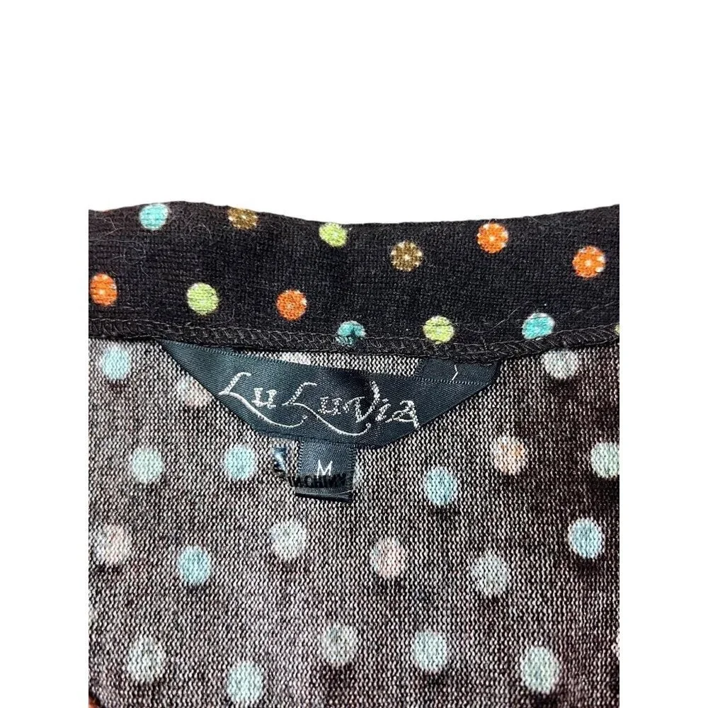 Luluvia Women's Brown Polkadot Dress - Picture 3 of 6